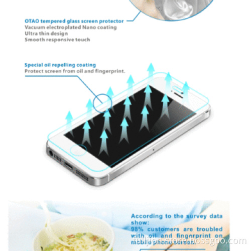 Tempered glass screen protector for iPhone 5/5c/5, with the best tempered glass price